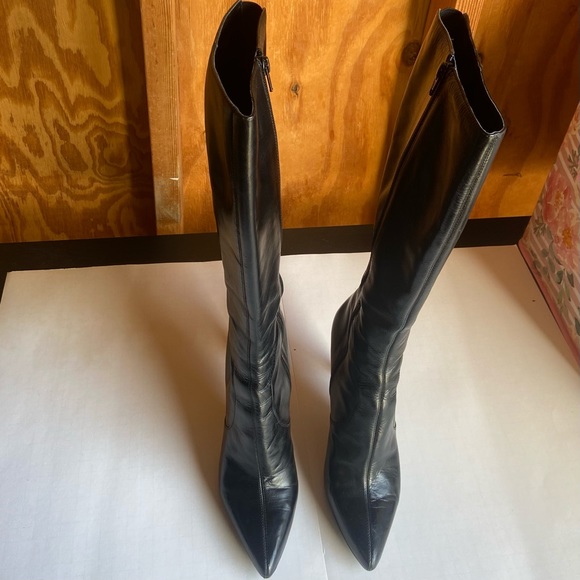 Nine West Gallivant Black Heeled Boots Size 8.5 - Picture 10 of 16
